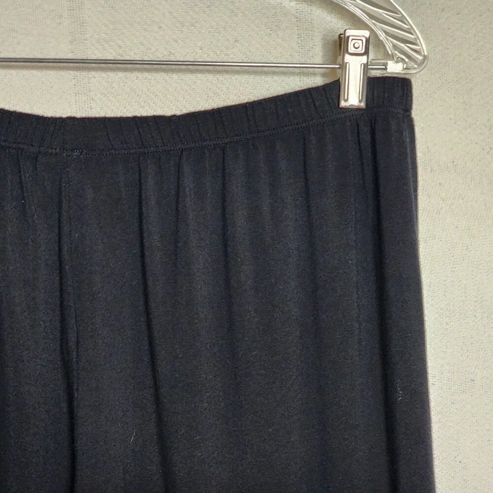 Comfy U.S.A. Black Modal Span Elastic Waist Casual Wide Leg Lounge Pants Size L - Picture 14 of 16